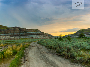 Drumheller Badlands zum Sonnenuntergang - Alberta Kanada