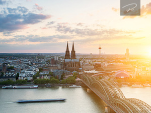 Sonnenuntergang in Köln