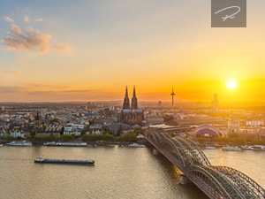 Sonnenuntergang über Köln