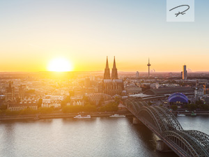 Sonnenblick auf Köln am Rhein