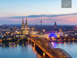 Köln zum Sonnenuntergang