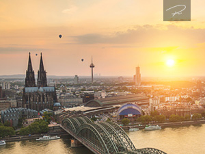 Mit dem heißluftballon über Köln