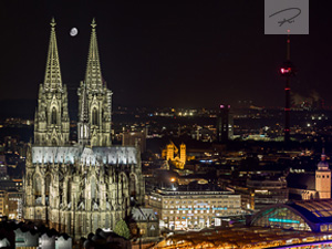 Der Kölner Dom in der Nacht