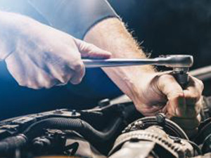 Auto mechanic working on car engine in mechanics garage. Repair service. authentic close-up shot, banner size : Stockfoto oder Stockvideo und Fotos, Bilder, Stockmedien von rcfotostock | RC-Photo-Stock 