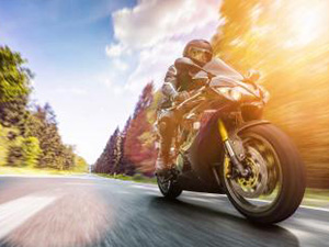 motorbike on the road riding. having fun riding the empty road on a motorcycle tour / journey : Stockfoto oder Stockvideo und Fotos, Bilder, Stockmedien von rcfotostock | RC-Photo-Stock