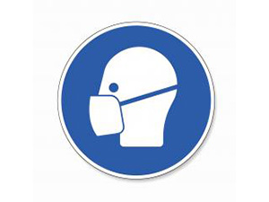 Wear a face mask. Wear dust mask, mandatory sign or safety sign, on white background. Vector illustration. Eps 10 vector file. : Stockfoto oder Stockvideo und Fotos, Bilder, Stockmedien von rcfotostock | RC-Photo-Stock